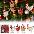 thumbnail image 3 of Cheer US 8Pcs Funny Acrylic Christmas Chicken Ornament Set, Christmas Chicken Ornaments, Christmas Tree Decorations Christmas Ornament, Chicken Christmas Hanging Ornaments, 3 of 8