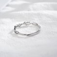 thumbnail image 3 of Anillo de boda Minnieouse de plata de ley ajustable ramita hoja espina para mujer, 3 of 6