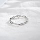 thumbnail image 3 of Anillo de boda Minnieouse de plata de ley ajustable ramita hoja espina para mujer, 3 of 6