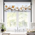 thumbnail image 2 of Rod Pocket Polyester kitchen Curtain Valances for Windows With Floral Design For Indoor Living Room Bedroom Kitchen Decoration 54x18 inch, 2 of 5