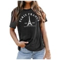 thumbnail image 1 of 2025 France T-Shirt Femme Col Roulé Simulé T-Shirt Tour de Voyage Col Roulé T-Shirts de Vacances pour Femmes, 1 of 7