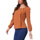 thumbnail image 4 of INSPIRAR CHIC Blusa de Manga Larga Sólida de Cuello Cuadrado para Mujeres, Casual para el Trabajo y el Fin de Semana, XL Marrón Rojo, 4 of 6