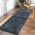 thumbnail image 4 of Tzou Boho Runner Rugs 2x6ft Washable Door Mat Geometric Black Entryway Kitchen Carpet, Non Slip Indoor Rugs for Living Bedroom Office Foyer, 4 of 7