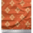 thumbnail image 1 of Soimoi Rayon Crepe Fabric Floral Block Print Fabric by The Yard 46 Inch Wide, 1 of 5