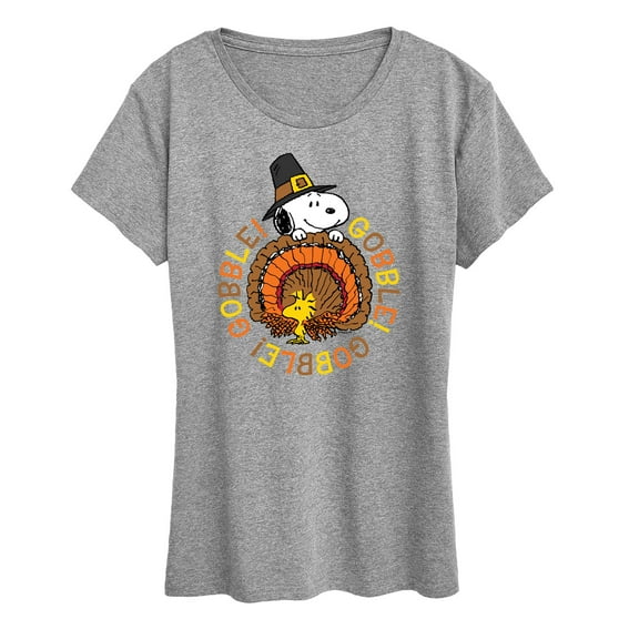Peanuts - Gobble Gobble - Women's Short Sleeve Graphic T-Shirt