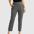thumbnail image 3 of zbxnLI Pants with Pockets Womens Workout Yoga Pants High Waisted Straight Leg Running Pants Activewear, 3 of 6