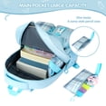 thumbnail image 5 of Gynky School Backpack Set School Bookbag for Middle School Students Book Bag for Elementary Primary Kawaii Backpack, Blue, 5 of 10