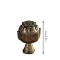 thumbnail image 3 of incense Burner Holder, Vintage Home decor, 2 in, Lotus Flower decor, Gold Home decor Accents, decorations for Home, Spiritual decor, Halloween Table Piece, Antiqued Bronze, 1 Pc, 3 of 5