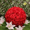 thumbnail image 3 of Yirtree Craft and Party Flower Rose Pomander Kissing Ball for Wedding Party Decoration 7.87" Artificial Rose Silk Flower Balls,Kissing Ball Hanging Decoration Centerpieces, 3 of 8