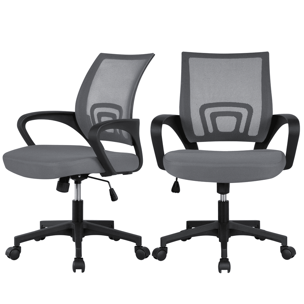 Yaheetech 2pcs Height Adjustable Office Chair 276lb Weight Capacity