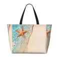 thumbnail image 2 of Daiia Starfish On The Sand Beach Beach Travel Bag - Water-Resistant Beach Bag, Lightweight Tote with 7 Pockets for Women and Men - Gym,Pool,Camping,Reusable Grocery Bag, 2 of 7