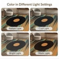 thumbnail image 7 of ODIKA 3'x5' Washable Accent Rug Pet Friendly, Non-Shedding Mat Record Retro Turntable Sound Wave Stripe Music Note Concentric Vinyl Flowing for Bedside, Nursery Room, 7 of 7