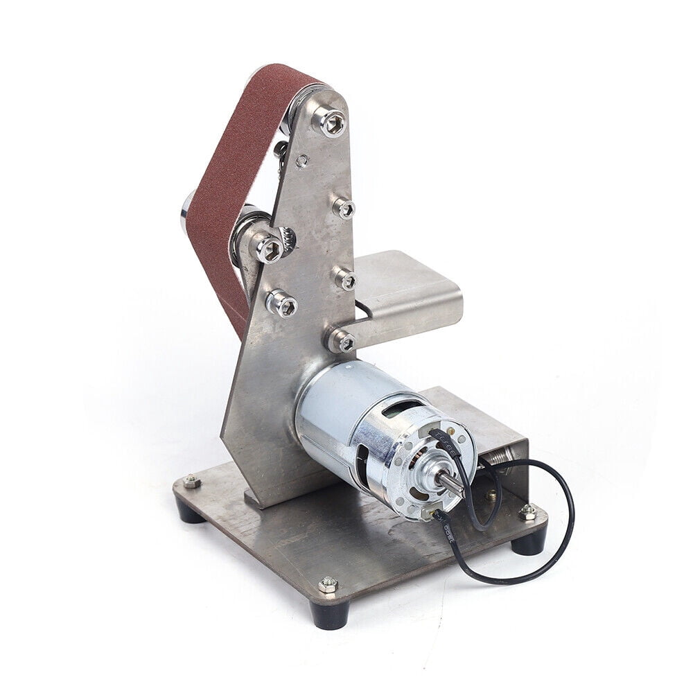 Miumaeov 100W Adjustable Mini Belt Sander Electric Grinder Knife Apex DIY Edge Sharpener Polishing Grinding Machine Multi-functional Desktop Grinder with 10 Sand Belt for Home