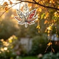 thumbnail image 5 of Fall Window Suncatcher, Stained Glass Style Acrylic Maple Leaf Hanging Ornament, Harvest Seasonal Wall, Porch & Balcony Home Decor, 5 of 7