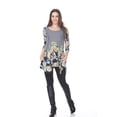 thumbnail image 1 of White Mark Women's 3/4 Sleeve Teagan Tunic Top, 1 of 5