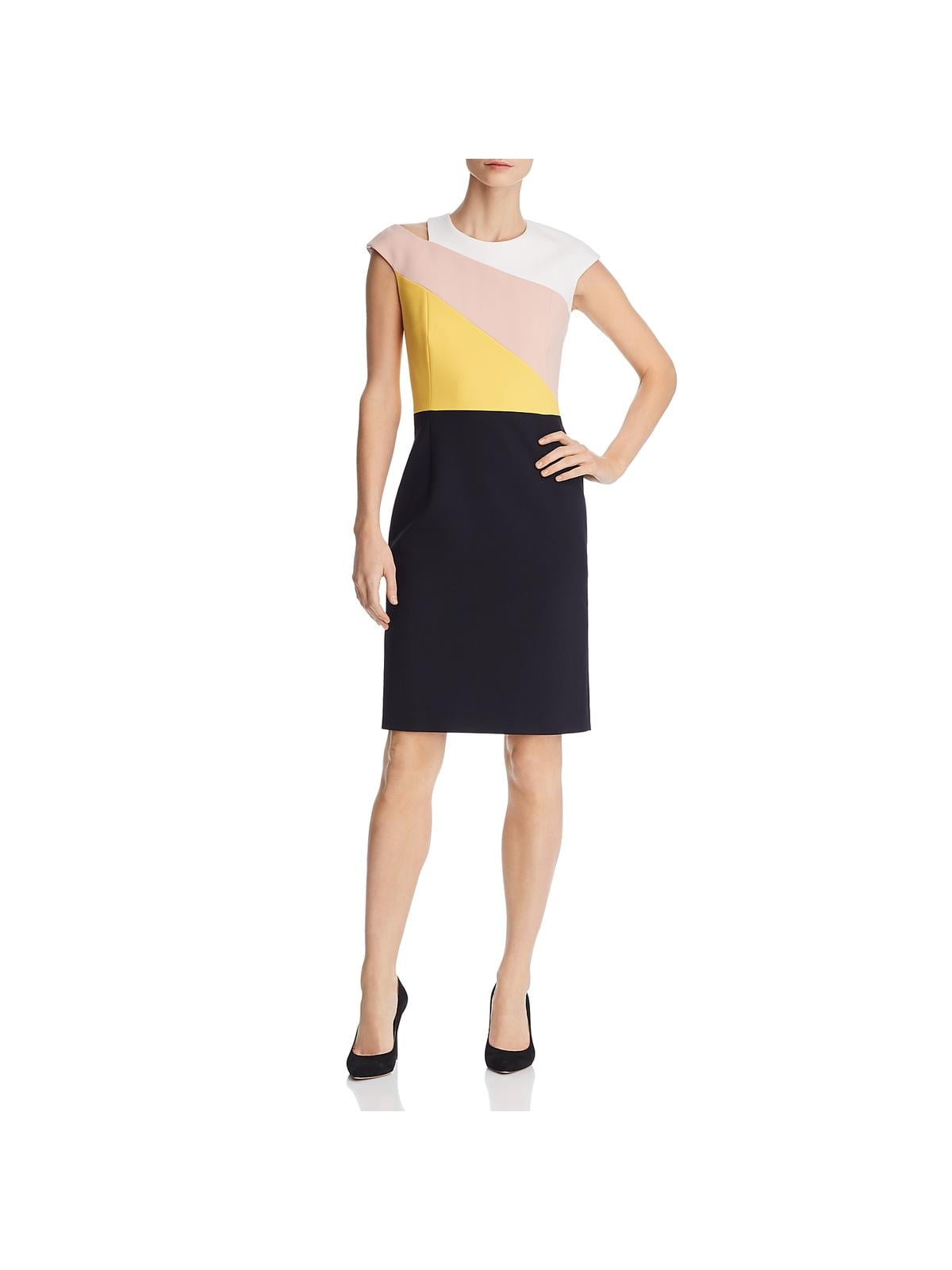 Hugo Boss BOSS Hugo Boss Womens Danouk1 Colorblock Cap Sleeve Wear to