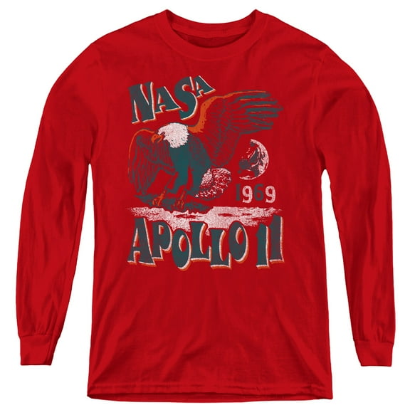 Nasa Apollo 11 Youth Long Sleeve T-Shirt Red