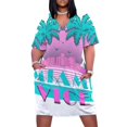 thumbnail image 1 of Vestido de fiesta retro de los 80 de Miami Vice para mujer, elegante y hermoso vestido de verano., 1 of 6
