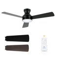 thumbnail image 1 of Ventilador de techo Vagizm 107 cm negro con luz y control remoto, 1 of 7