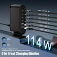thumbnail image 2 of 114W USB C Charger Block Charging Station, 6 Port 4 Type C & 2 USB A Fast Charging Hub, Multi Device Wall Plug Cube Compatible with iPhone 16 15 Pro Max/14/iPad Pro/Samsung Galaxy S25/S24 Ultra/S23, 2 of 8