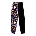 thumbnail image 7 of felwors Women's Elastic Waist Halloween Sweatpants Relaxed Fit Tapered Joggers Pocket Lounge Wear 2025 Purple, S, 7 of 7