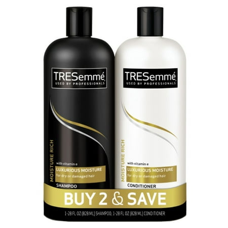 TRESemmé Moisturizing Shampoo and Conditioner for Dry Hair, Rich Moisture, 28 oz, 2 (Best Beauty Supply Hair Weave)