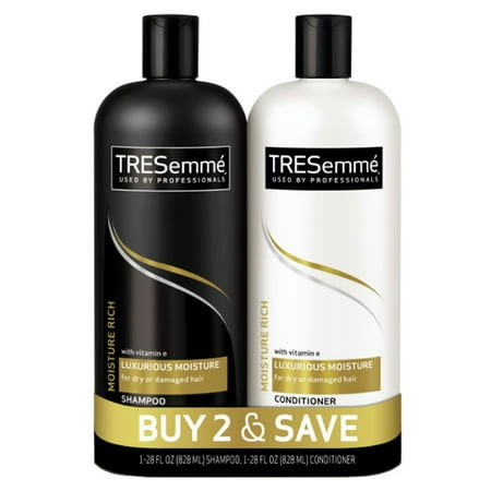 TRESemmé Moisturizing Shampoo and Conditioner for Dry Hair, Rich Moisture, 28 oz, 2 (Best Yorkie Shampoo And Conditioner)