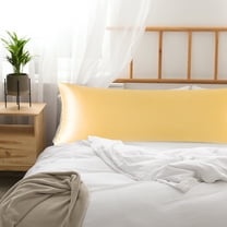 PiccoCasa1 PC Satin Body Pillowcases Soft with Envelope Gold 20"x60"