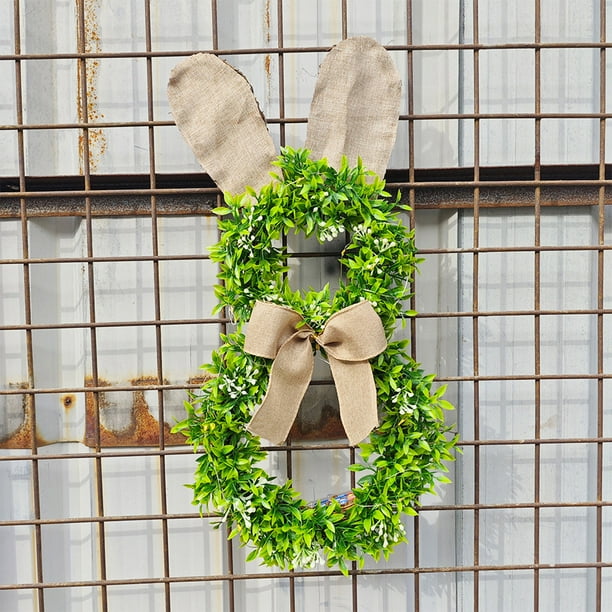 Corona de Pascua con Orejas Decorativas para Colgar En La Puerta.