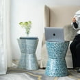 thumbnail image 5 of A&B Home Round Tapered Accent Stool - 14"Dia. x 20" - Blue, 5 of 7