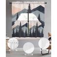thumbnail image 3 of Mountain Forest Kitchen Curtains Sets 24 Inch Length with Valance, Nature Tree Scenery Watercolor Pink Blue Swag Valances and Tiers Curtain Set Drapes Swag Curtains for Living Room, Bathroom, Bedroom, 3 of 6