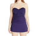 thumbnail image 3 of Womens Swimwear Plus Ruched Convertible Swimdress 18W, 3 of 3