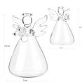 thumbnail image 2 of Clear Angel Shape Glass Desktop Decorative Plant Terrarium Flower Vase Plant Bottle Holder Home Decor, 2 of 3