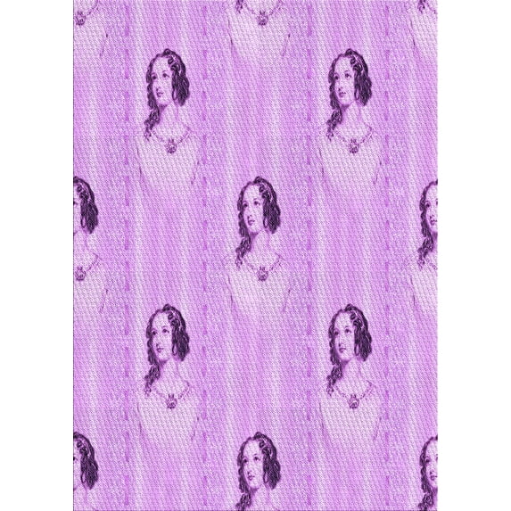 Ahgly Company Machine Washable Indoor Rectangle Transitional Heliotrope Purple Area Rugs, 8' x 10'