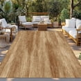 thumbnail image 2 of Brown Wooden Outdoor Rug for Patio/Deck/Porch, Non-Slip Large Area Rug 5 x 8 Ft, Vintage Western Country Wooden Plank Indoor Outdoor Rugs Washable Area Rugs, Reversible Camping Rug Carpet Runner, 2 of 8