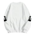 thumbnail image 5 of Spooky Season Halloween Sweatshirts for Women 2025 Long Sleeve Crewneck Cute Ghost Graphic Sweatshirt Pullover Tops, 5 of 6