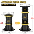 thumbnail image 2 of Patas de apoyo para cama Wlrrcwdttc, altura ajustable de 22 a 33 cm, 4 unidades, 2 of 7