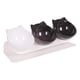 thumbnail image 1 of Cuenco inclinado para comida para gatos, cuenco para comida y agua para gatos, recipiente para aperitivos para gatos pequeños, medianos y 2 negro blanco, 1 of 9