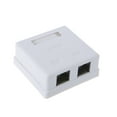 thumbnail image 4 of 2-port Rj45 Cat 6 Network Connector Box Cat6 Inline RJ45 Wall Coupler Jack Adapter White, 4 of 7