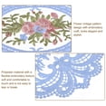 thumbnail image 3 of 2 Paquetes Salvamanteles de Encaje Retro 12X16-In Oval Embroidered Table Place Mats French Crochet Doilies Coasters Cup Mat For Home Wedding, Gray, 3 of 7