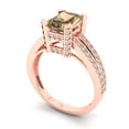 thumbnail image 2 of Clara Pucci 14K Rose Gold 2.45ct Champagne Solitaire with Accents Ring, 2 of 8