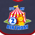thumbnail image 4 of Inktastic Its My Birthday Circus Tent with Lion 2 Years Old Boys or Girls Baby Bib, 4 of 4