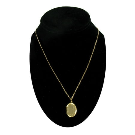 Classic Gold Tone Locket Necklace 18