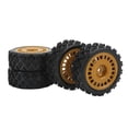 thumbnail image 4 of 4pcs RC Wheel Tires 12mm Hex Brown Plastic Rubber Concavoconvex Texture RC Tires for 1/10 Flat Sports Car 01, 4 of 8