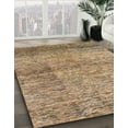 thumbnail image 3 of Ahgly Company Machine Washable Indoor Square Abstract Brown Sugar Brown Area Rugs, 5' Square, 3 of 7