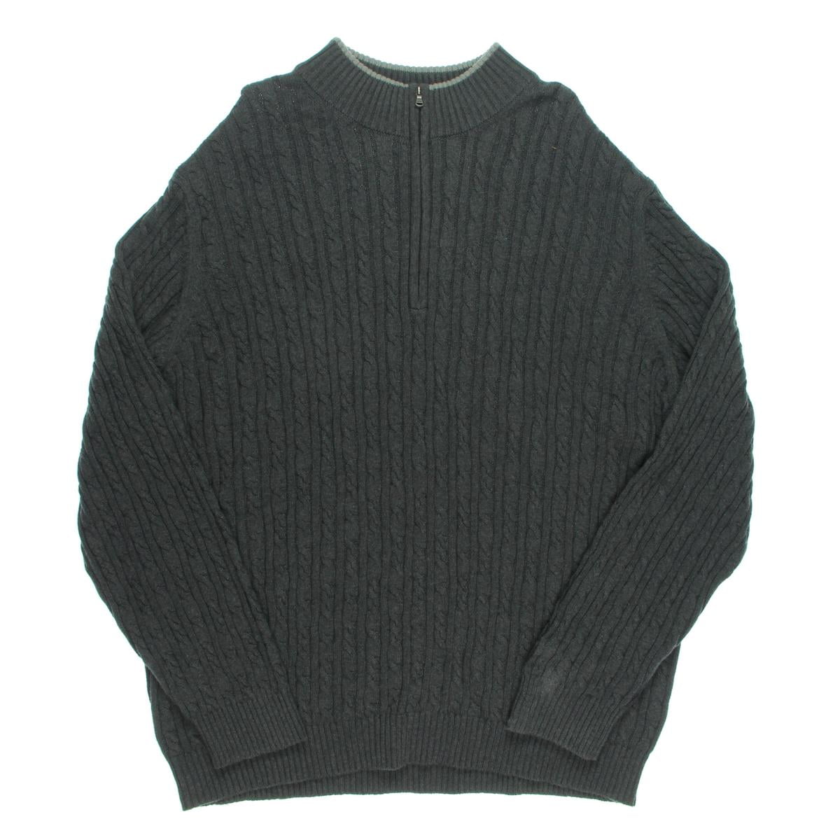 men's big and tall cable knit sweater