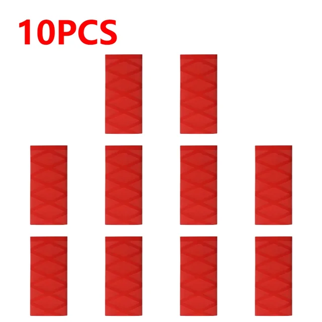 1-10 Pcs Raquettes de Tennis de Table Ruban de Poignée Rétractable Chauve-Souris de Ping-Pong Poignées Bandeau Anti-Transpiration Prise Confortable Accessoires de Tennis de Table Rouge 10 Pcs