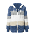thumbnail image 6 of Fuzzy Fleece Jacket for Women Sherpa Long Sleeve Casual Zipper Faux Fur Coat with hooded Fashion Sweatshirt Winter Warm Outwear with Pockets, 6 of 8