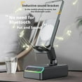 thumbnail image 4 of Support de Cellulaire Réglable avec Haut-Parleur Bluetooth Audio à Induction Haut-Parleur Pliable T4O4 Bluetooth, 4 of 8