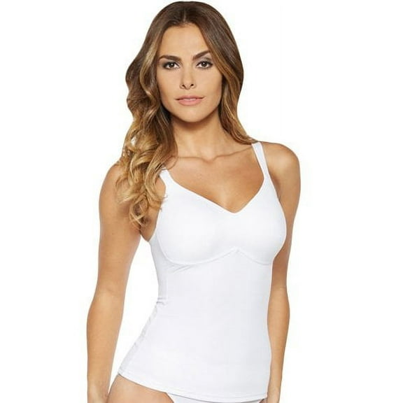 Women's Rhonda Shear 0012 Flirt Wireless Contour Cup Camisole (White 2X)